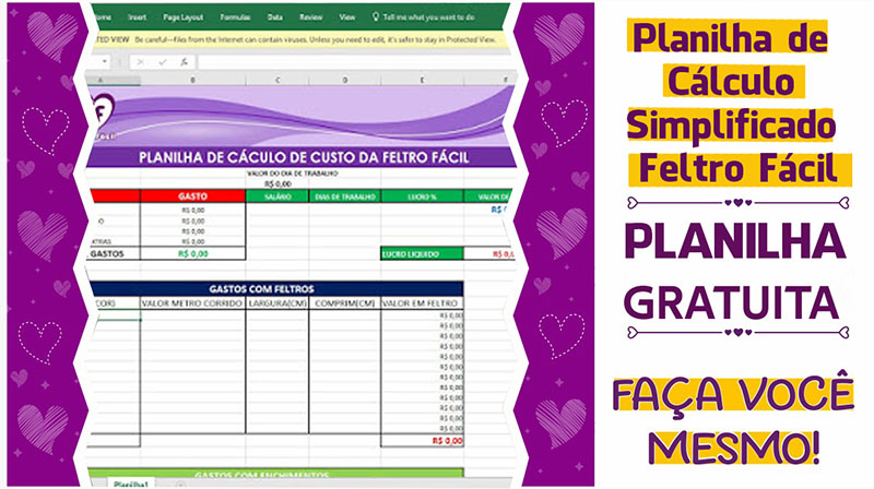 Read more about the article Planilha de Cálculo Simplificado Feltro Fácil