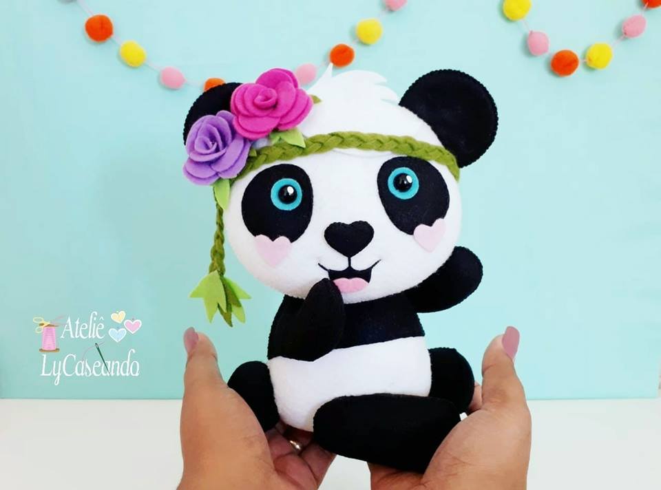 ursinho panda em feltro