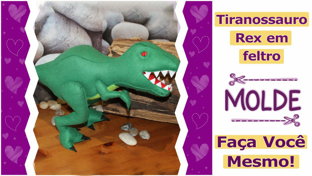 Leia mais sobre o artigo Molde de Tiranossauro  completo – DIY