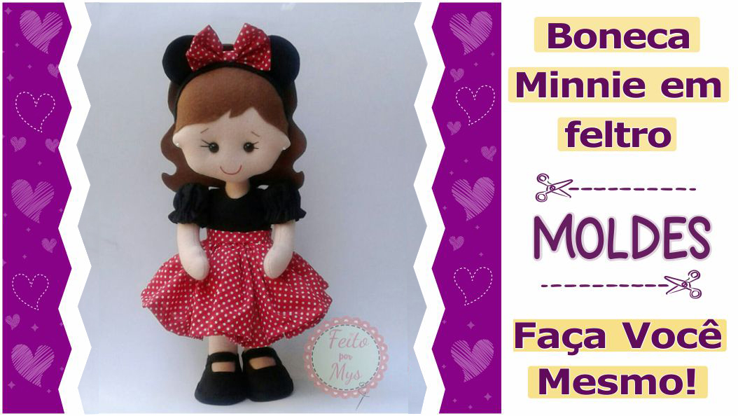 Read more about the article Molde de boneca Minnie para imprimir e fazer