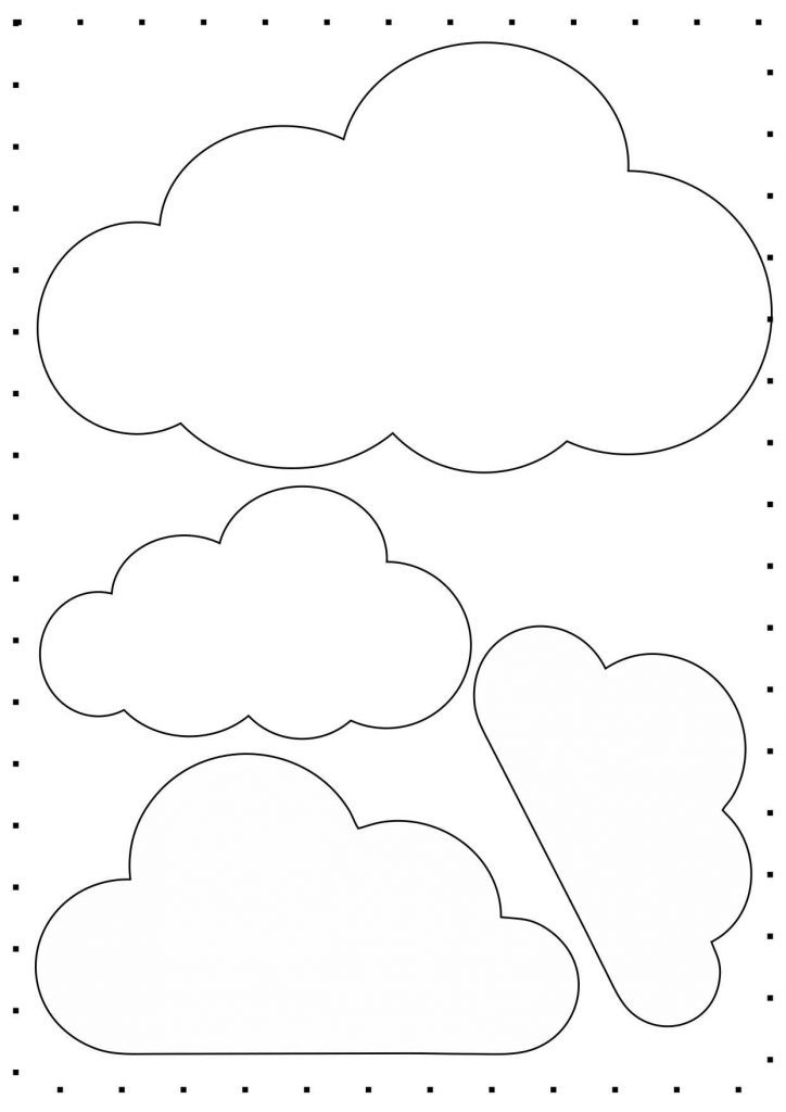 Moldes de nuvens criativas para salvar e imprimir [DIY] - Feltro Fácil
