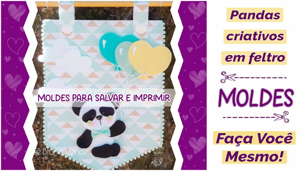 Moldes de Pandas Para Download e Impressão! #FeltroFácil