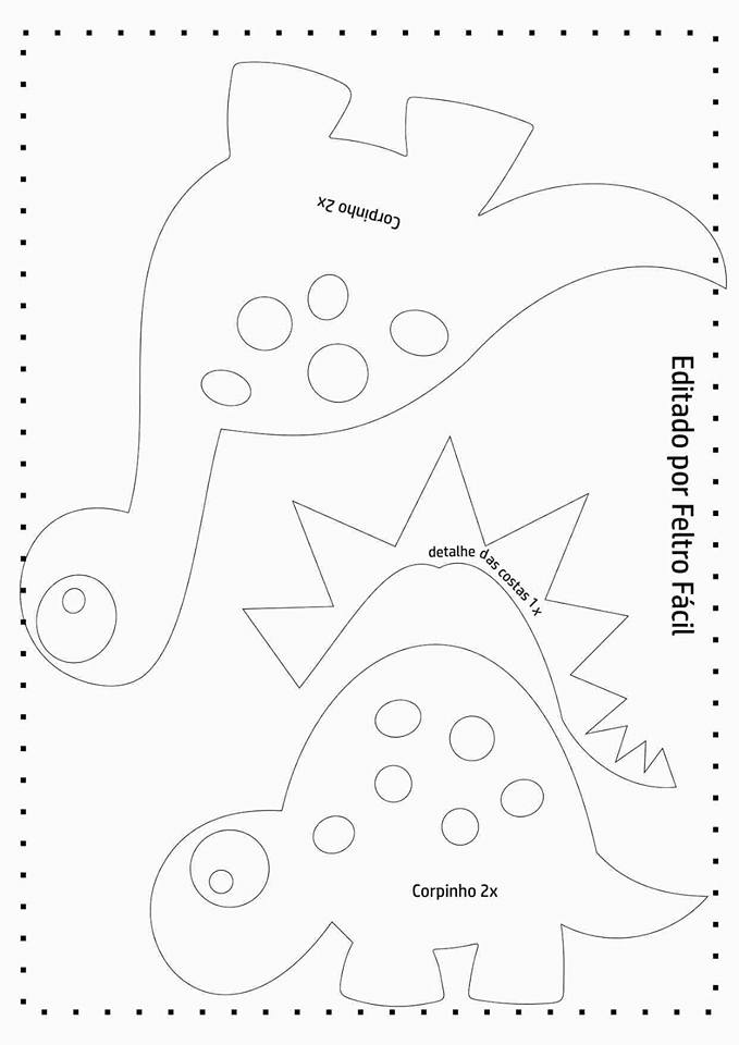 Molde de Dinossauro Para Imprimir