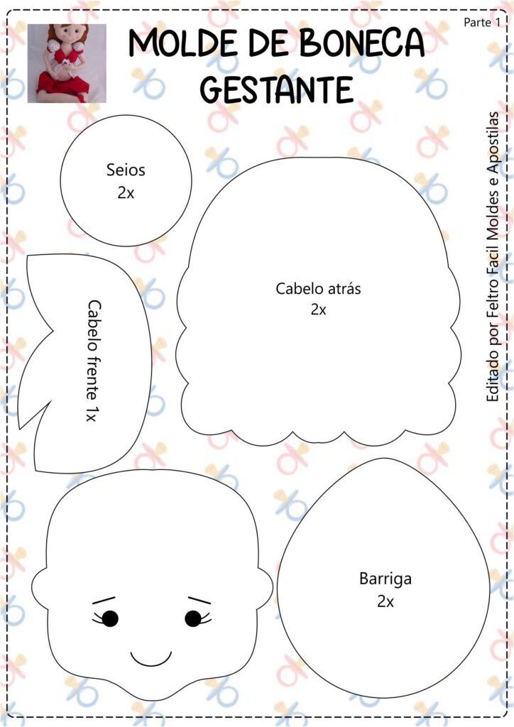 Boneca Gestante em Feltro com Molde como faço, trabalhos manuais passo a  passo, técnicas de criatividade, coisas legais para fazer, Jogos, Blog,  moda, escola,…