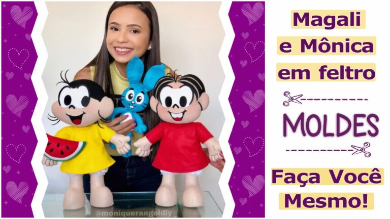 Turma da mônica em feltro
