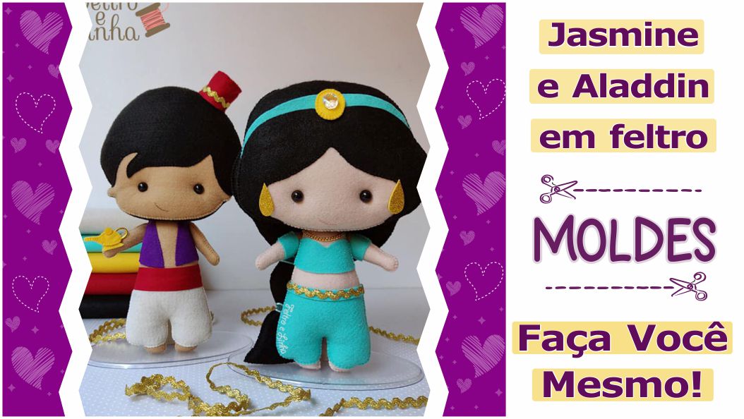 Read more about the article Princesa Jasmine e Aladdin em feltro [DIY]