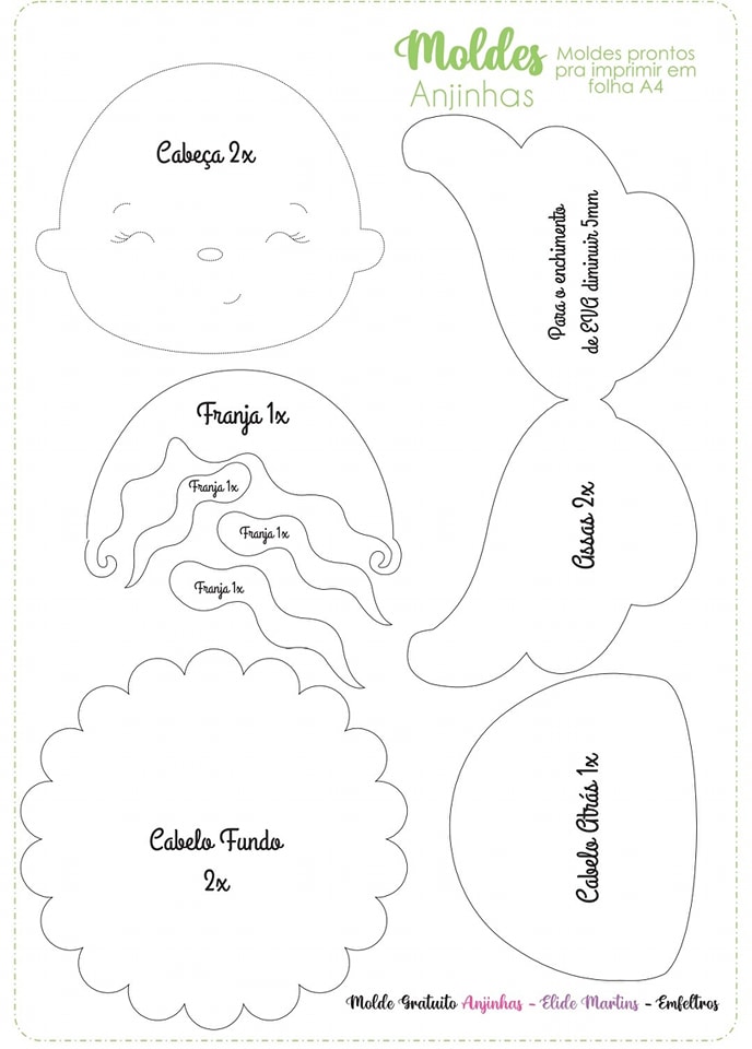 moldes de anjinhos