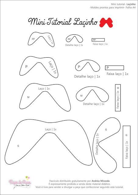 moldes de laços