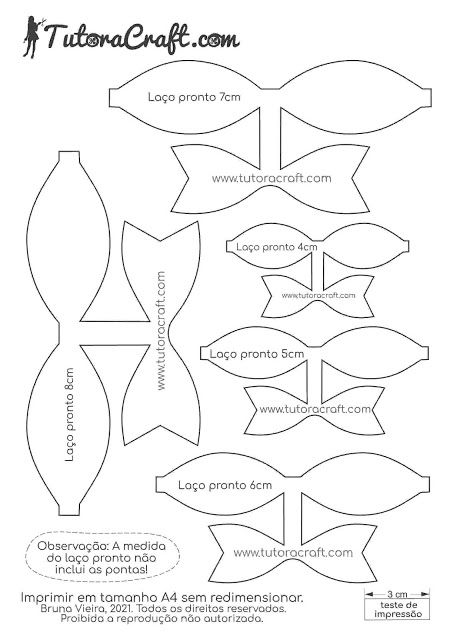 moldes de laços