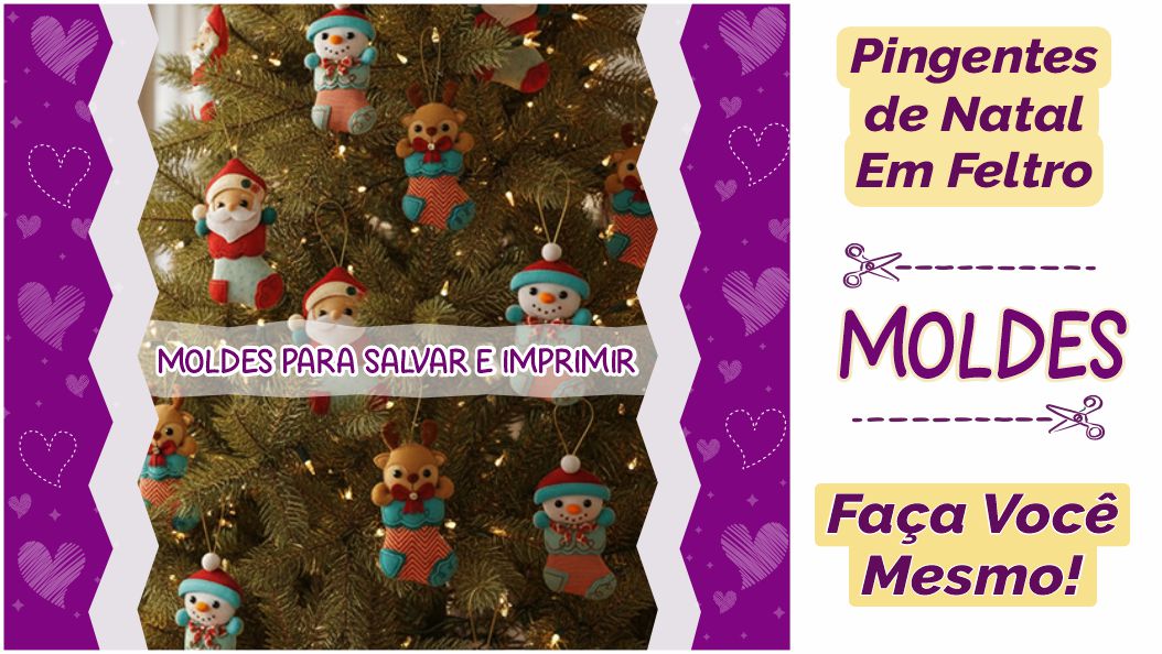 Leia mais sobre o artigo Enfeites de natal para árvore [moldes fofos gratuitos!]