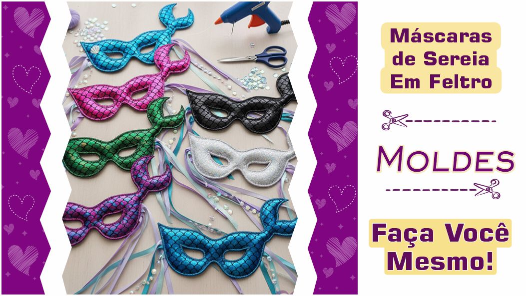 Leia mais sobre o artigo Máscara de Sereia Com Molde Gratuito! Faça Você Mesmo – Diy