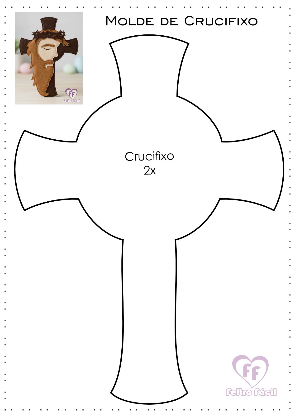 Crucifixo de feltro