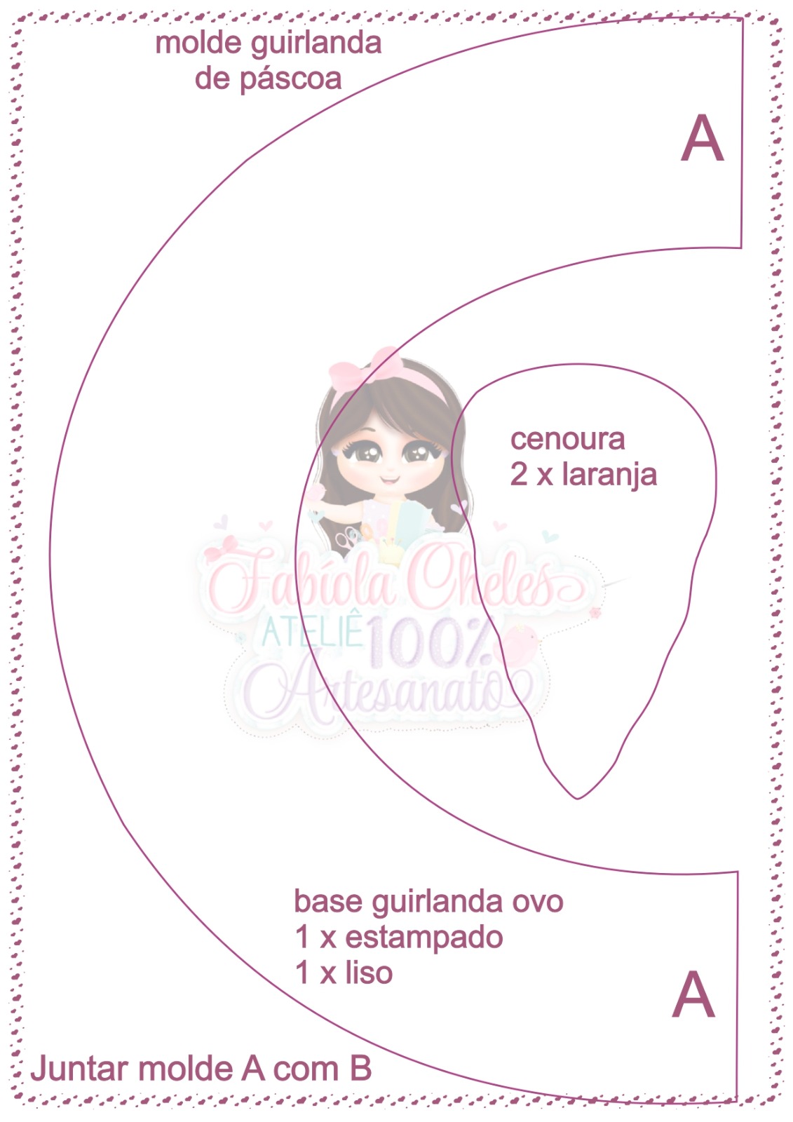 molde guirlanda de páscoa número 2