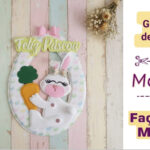 Guirlanda de Páscoa em Feltro: Molde Grátis e Passo a Passo