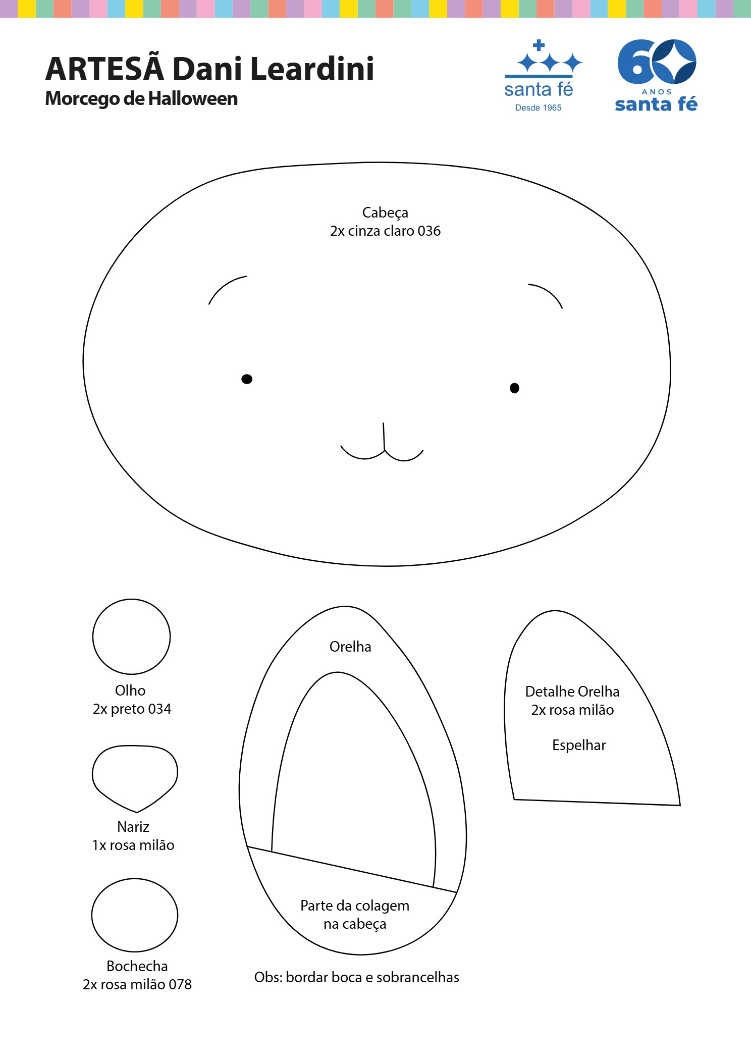 molde morceguinho de halloween 1