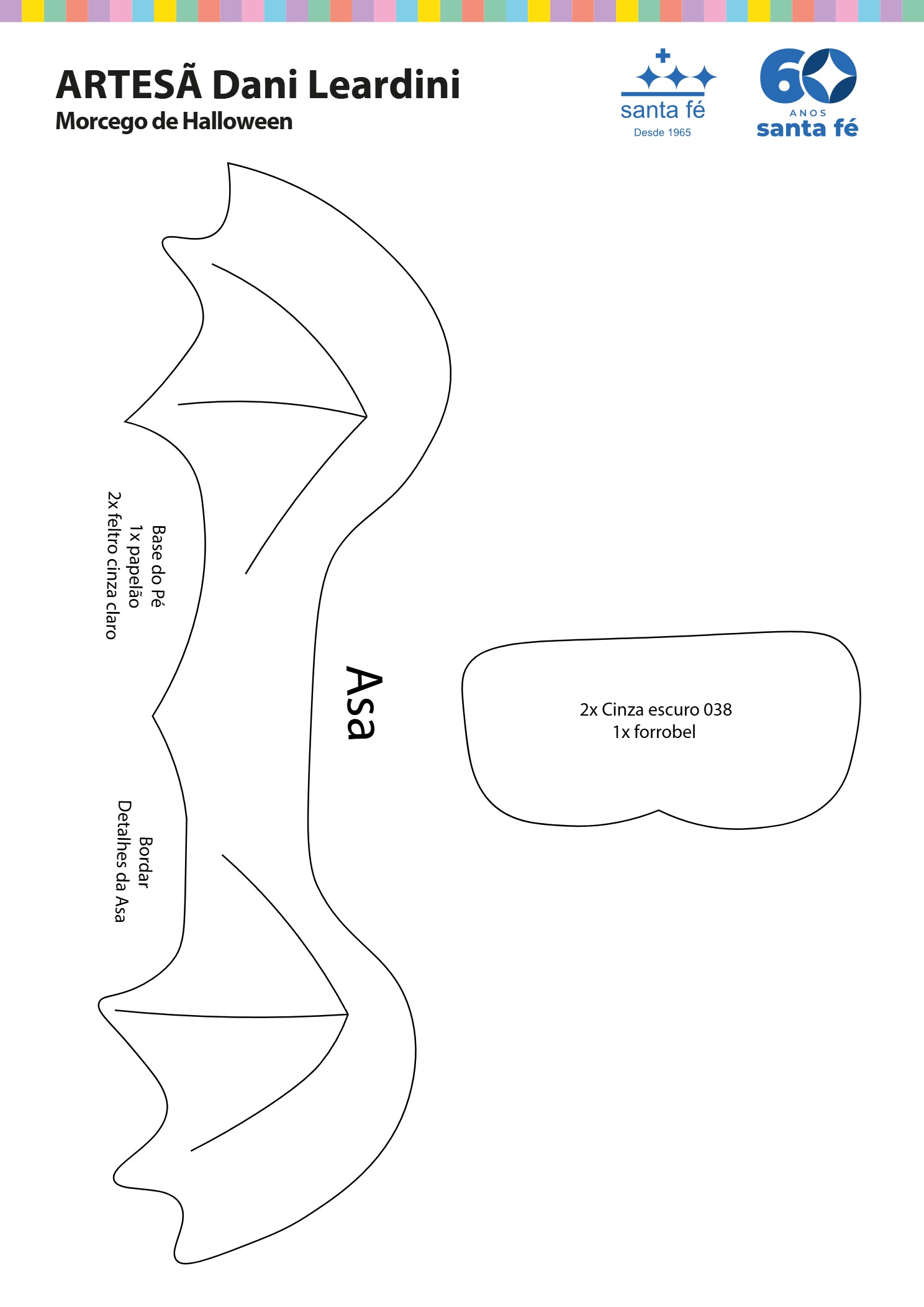 molde morceguinho de halloween 1