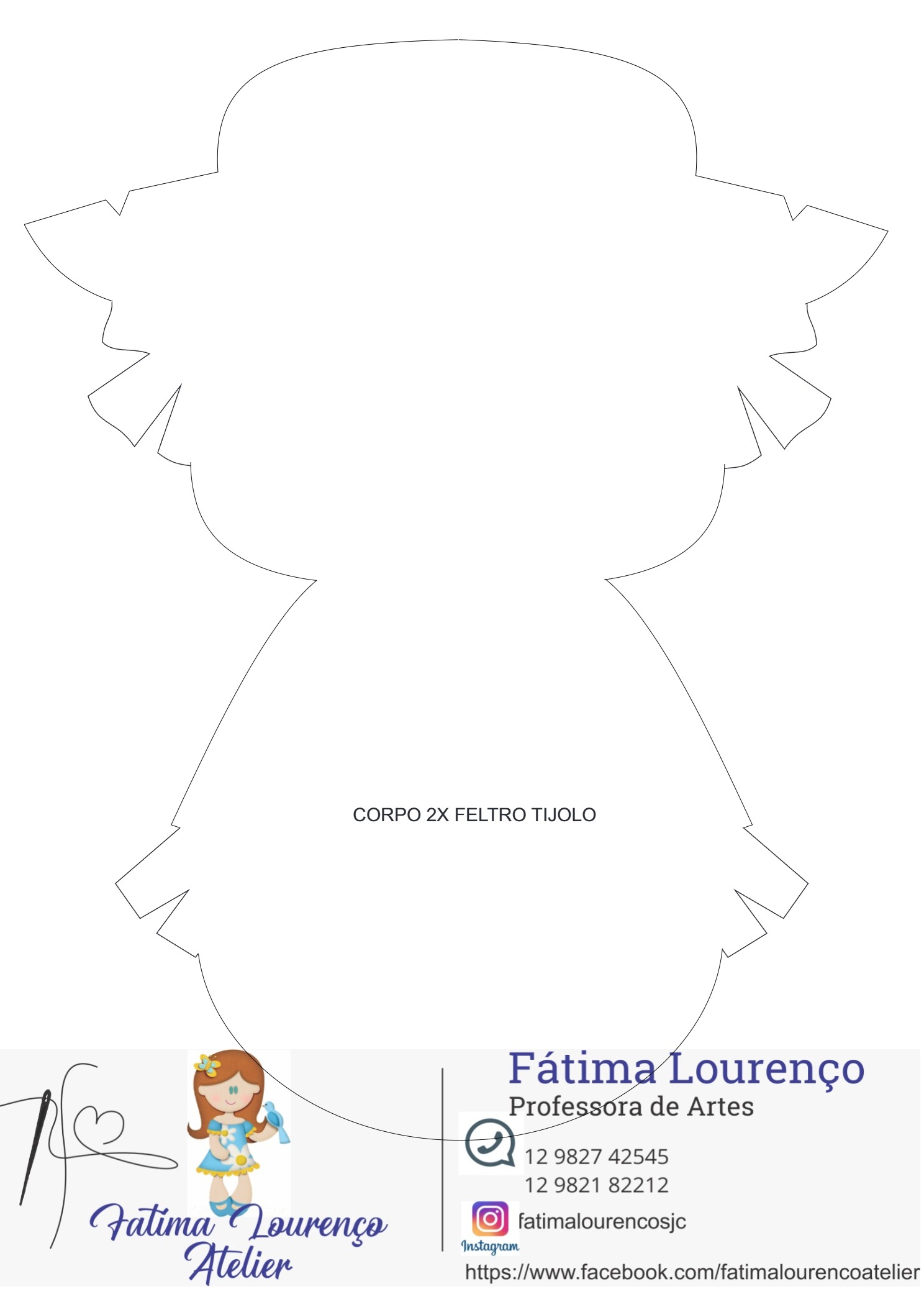 molde espantalho em feltro 1