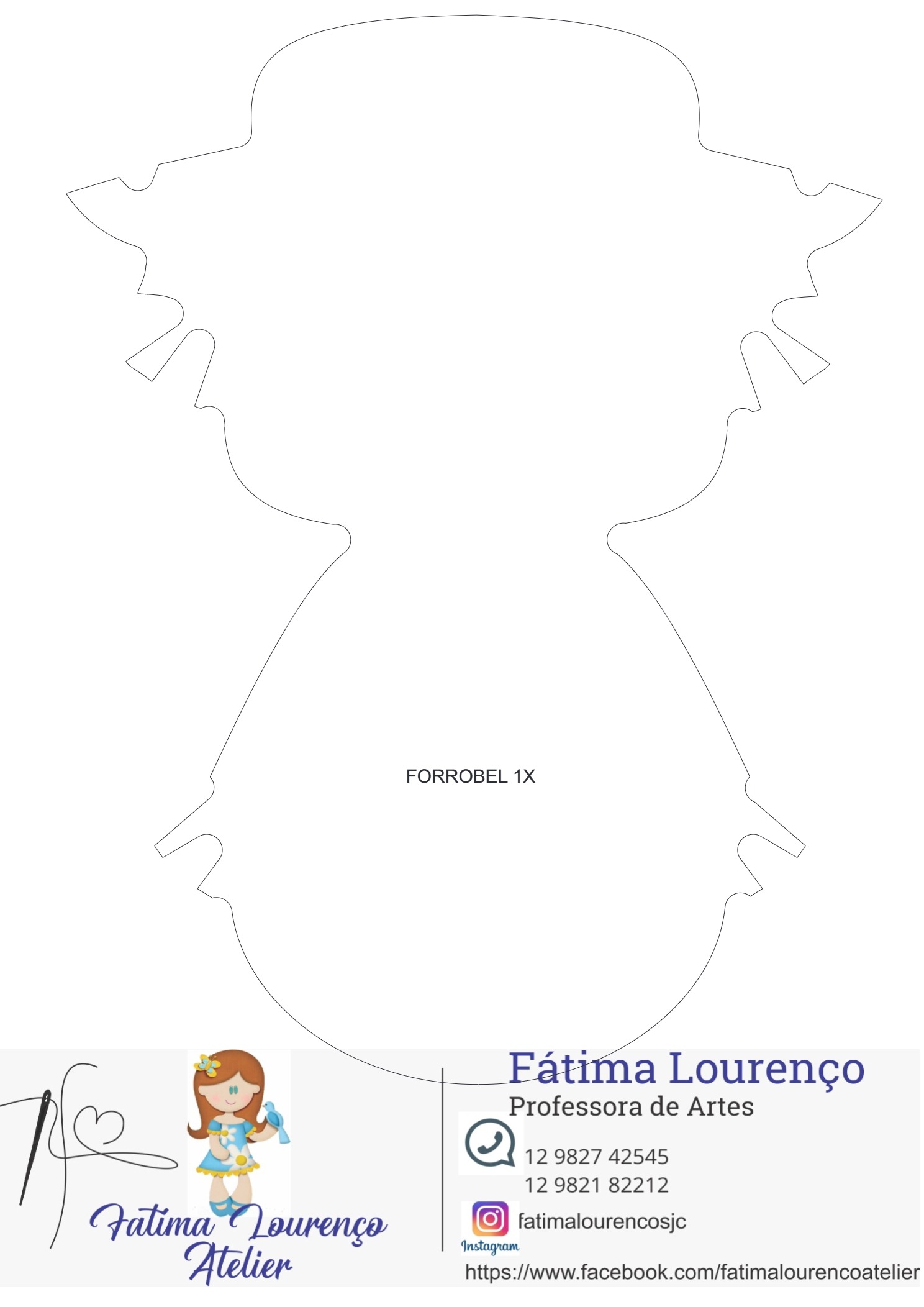 molde espantalho em feltro 1