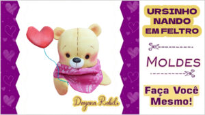 Leia mais sobre o artigo Molde de Ursinho Nando em Feltro — Grátis para Imprimir