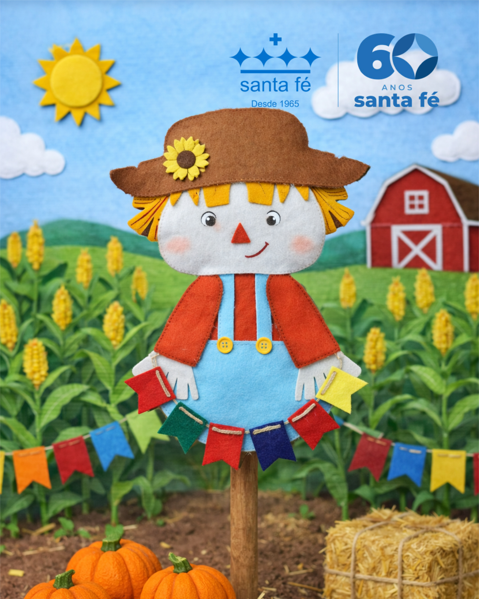 espantalho em feltro