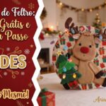 Rena Luz de Feltro: Molde Grátis e Passo a Passo