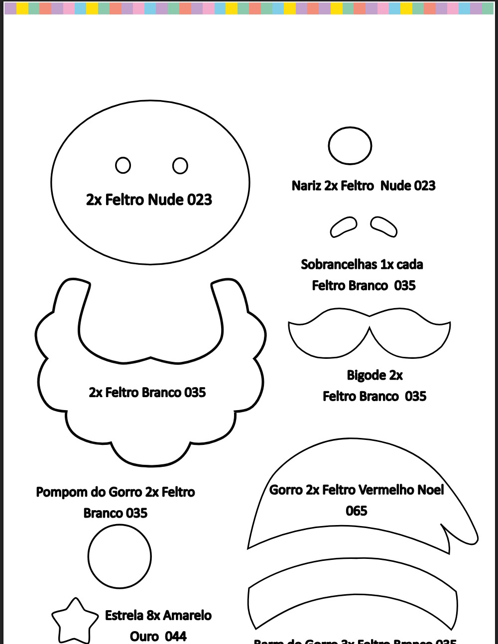 molde papai de feltro 1