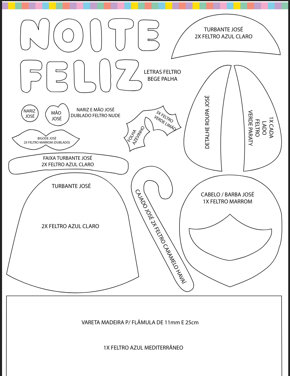 molde flâmula de feltro 2