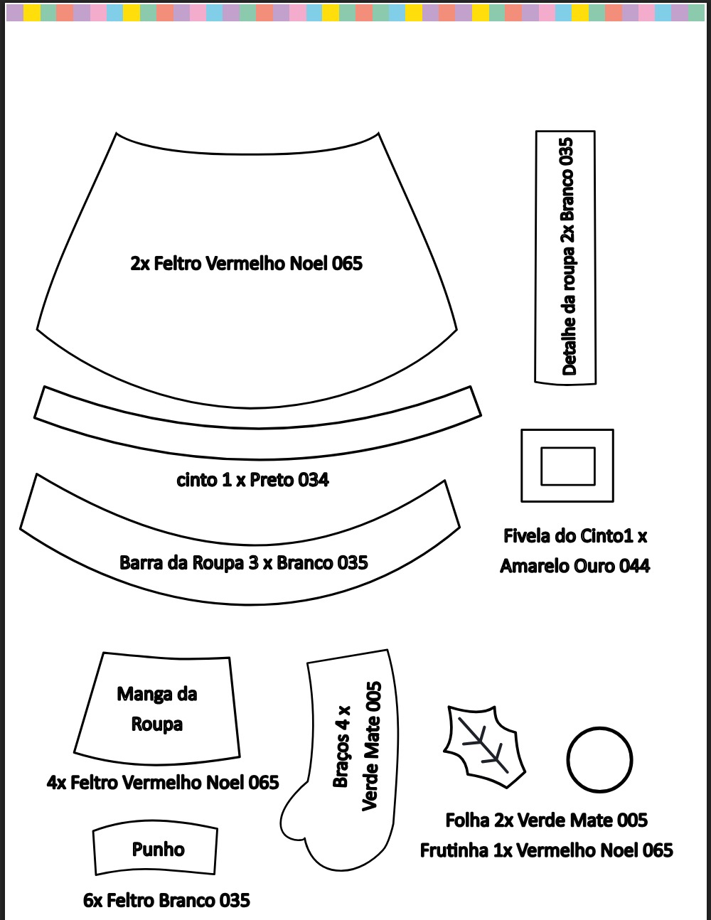 molde papai de feltro 2
