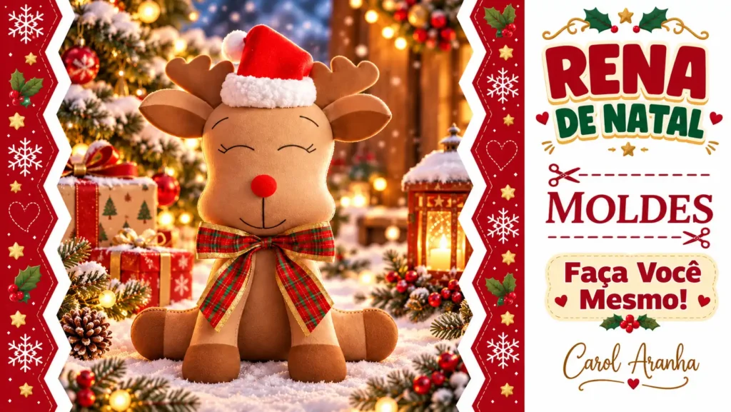 Rena de Natal - Moldes Gratis Faça Você Mesmo